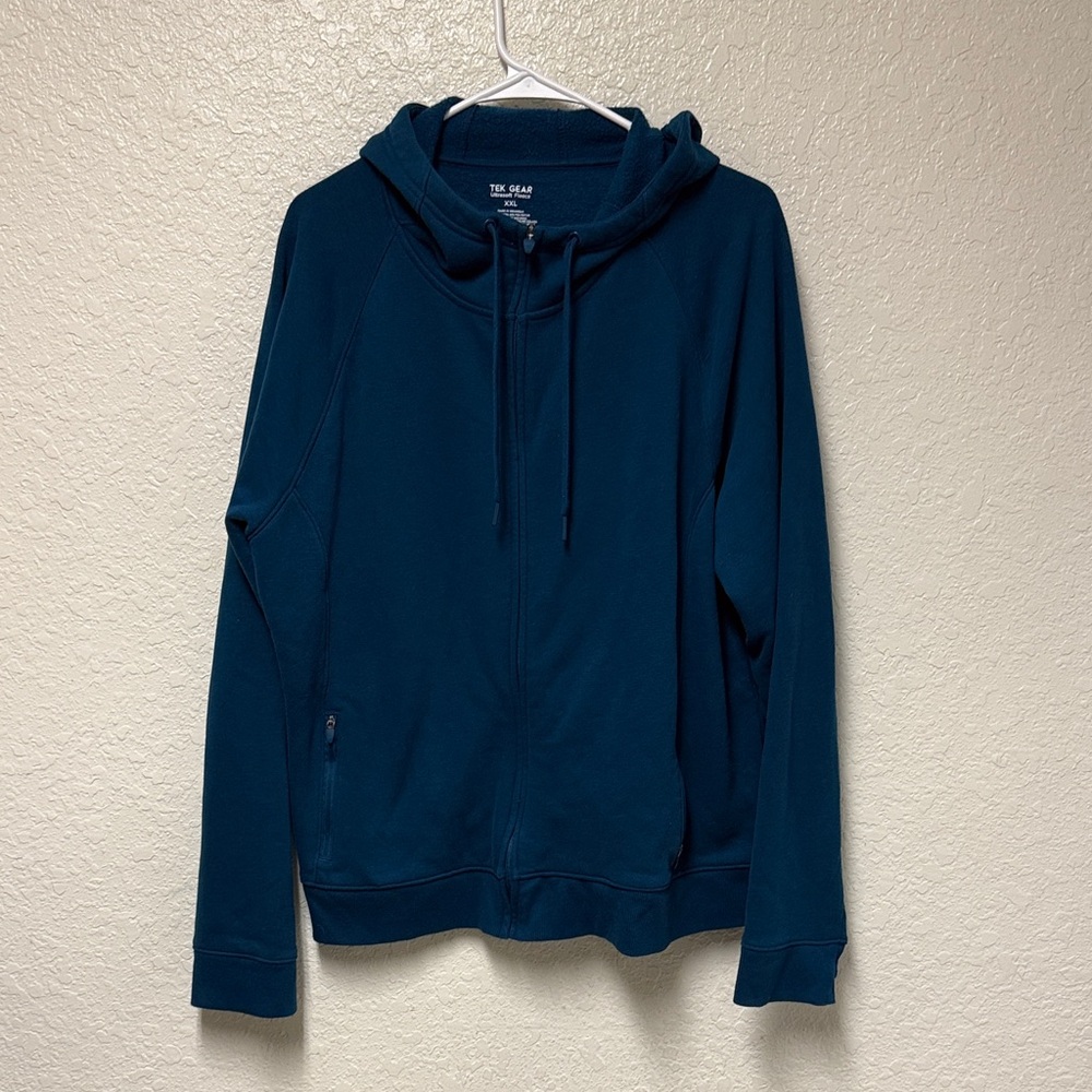 TEK GEAR Teal Ultrasoft Fleece Hoodie Sweatshirt Size XXL